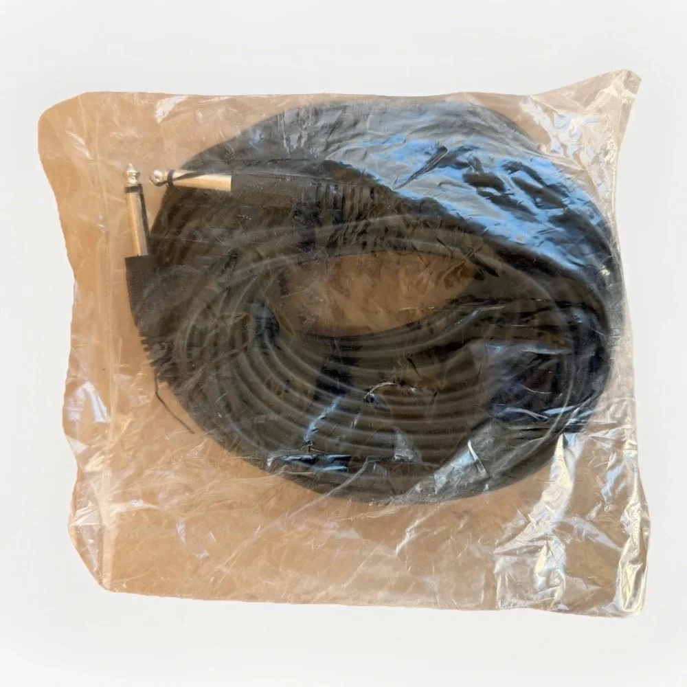 Speaker Microphone Cable Male Plugs 100ft with 1/4 inch‎ Tip-Sleeve Connectors